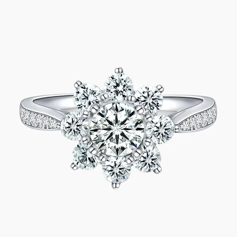 925 Sterling Silver Snowflake Ring