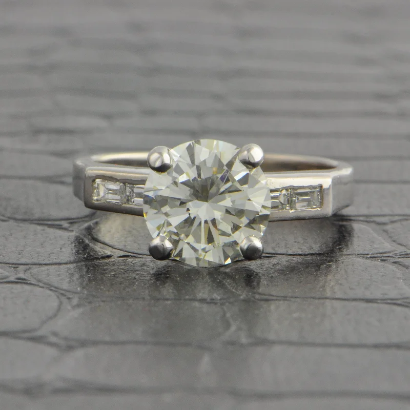 GIA 2.15 ct. M-VS1 Diamond Engagement Ring in White Gold