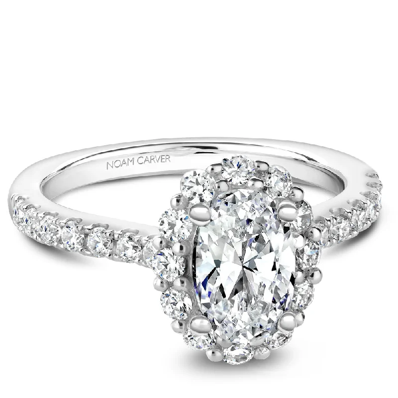 Noam Carver Oval Diamond Halo Engagement Ring B189-01A