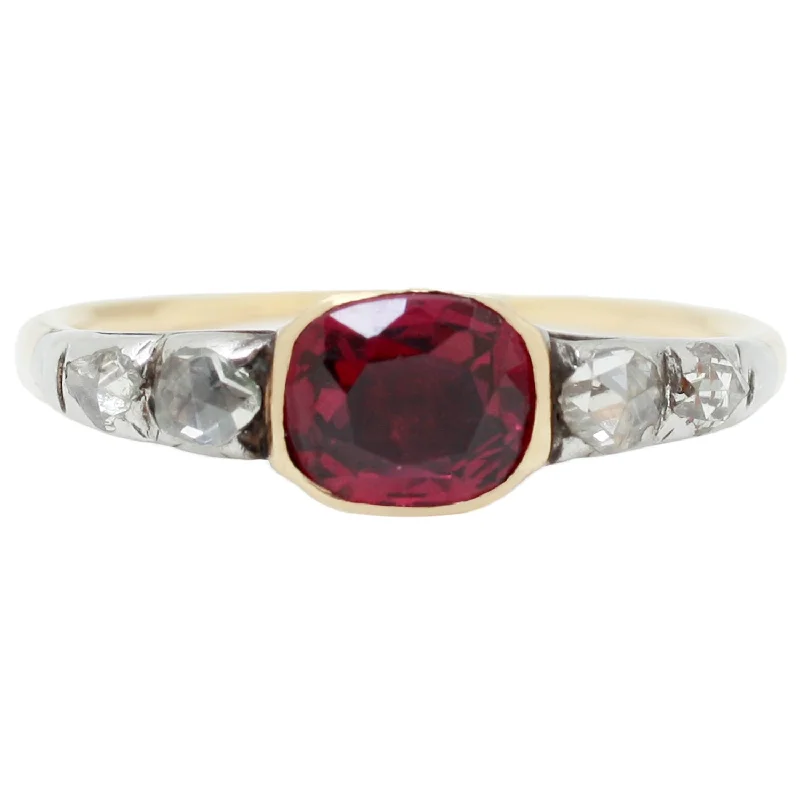 Garnet And Diamond Ring