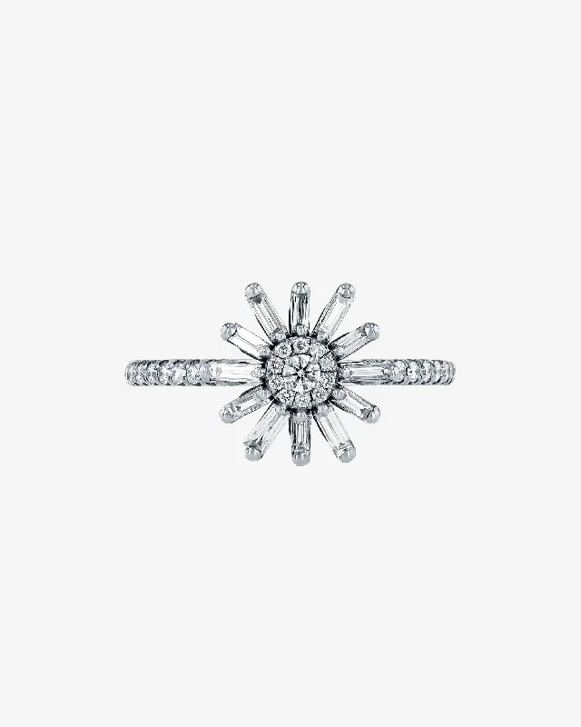 Bold Diamond Flower Ring