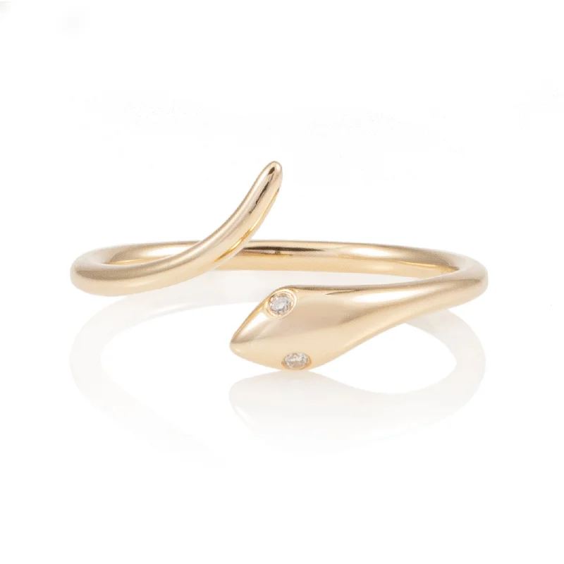 Solid Gold Snake Ring