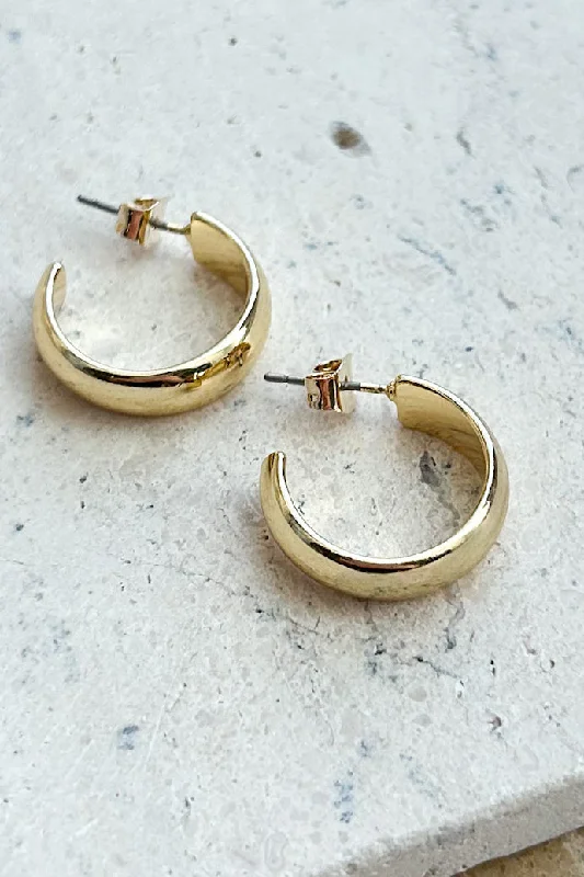 City Lights C-Hoop Earrings (Gold)