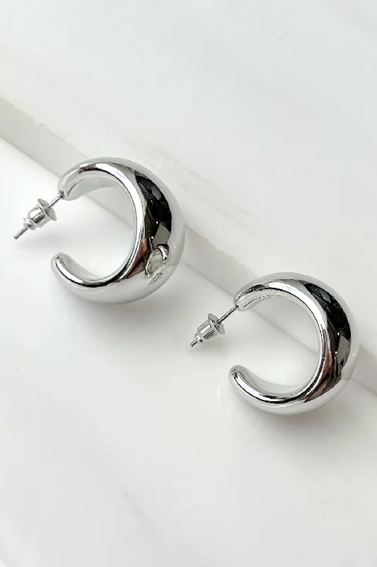 House Of Shine Chunky Hoop Earring (Silver)