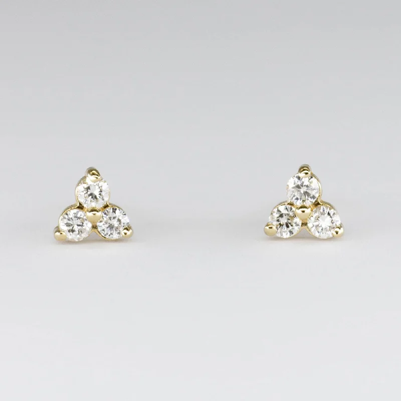 Premium Jewelry Now Available At Special Discounts '100 Ways' 14k Yellow Gold Diamond Trio Diamond Earrings | 0.18ctw |