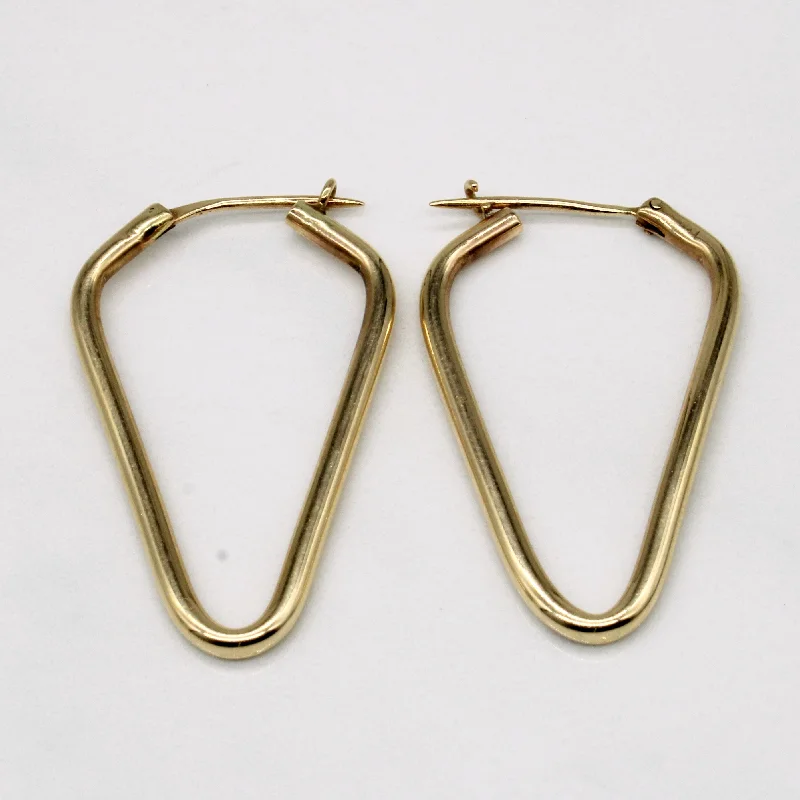 Jewelry Deals That Outshine The Rest 10k Yellow Gold Triangle Hoop Earrings