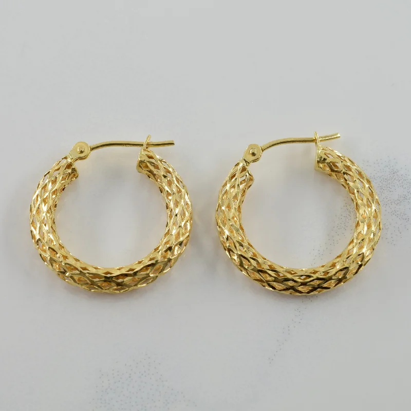 Grab Exquisite Jewelry At The Lowest Prices 14k Yellow Gold Hoop Earrings |