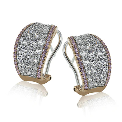 Handcrafted Jewelry Sale – Unique Designs At Low Prices 18K 2-Tone Diamond Earrings