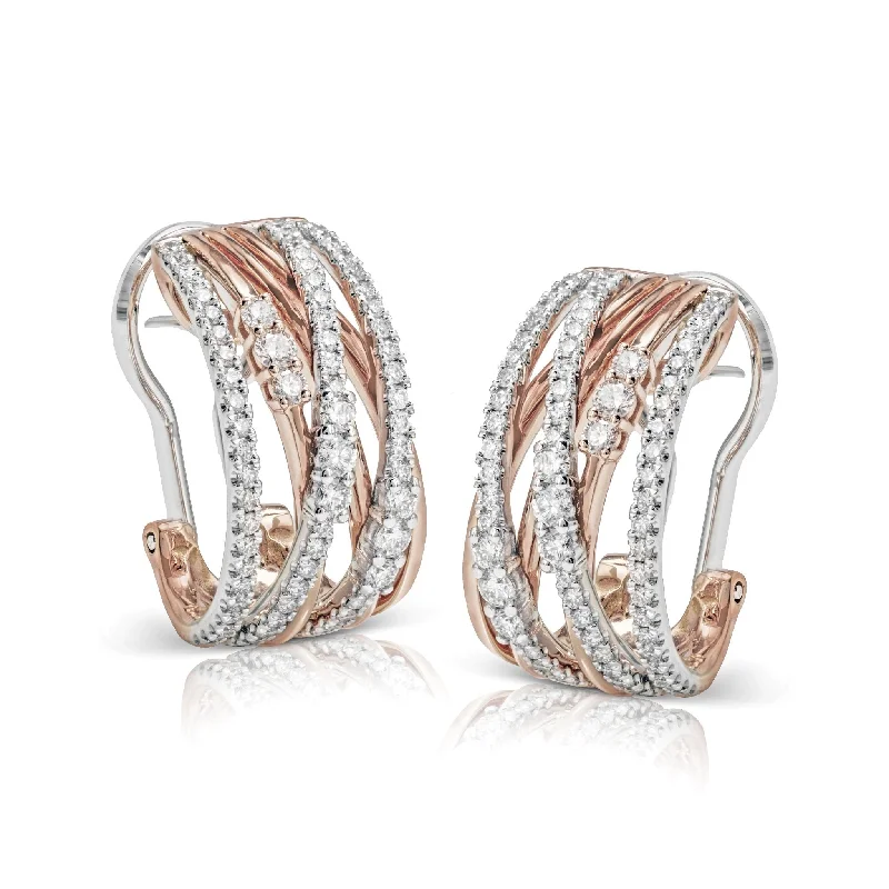 Exclusive Jewelry Offers – Shine For Less 18K RG Diamond Earrings