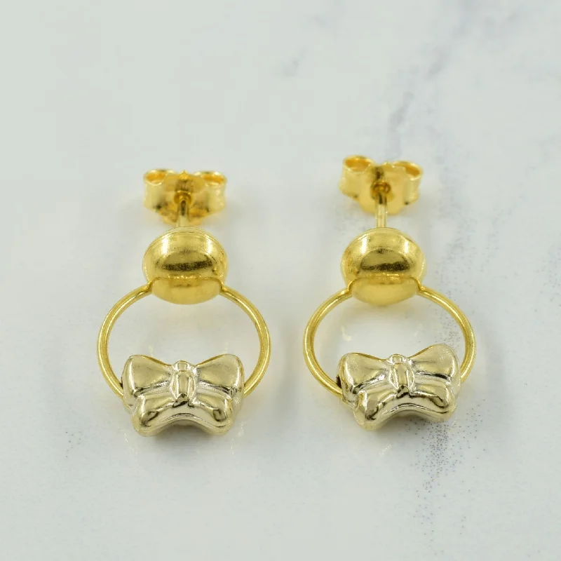 Elegant Jewelry At Unbeatable Offers – Shop Before It's Gone 18k Two Tone Gold Bow Earrings |