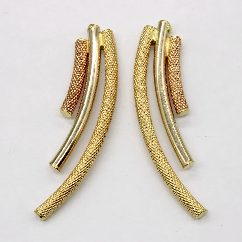 Versatile Layering Jewelry For Effortless Chic 18k Two Tone Gold Earrings