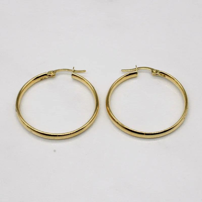 Customized Silver Jewelry For Unique Style 18k Yellow Gold Hoop Earrings