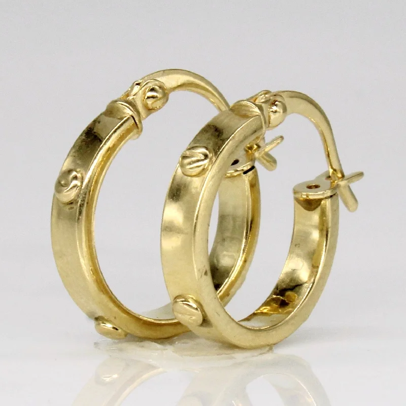 Stunning Statement Jewelry, Unbeatable Discounts 18k Yellow Gold Hoop Earrings