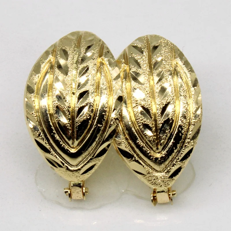 Exclusive Jewelry Sale – Grab Timeless Pieces Now 18k Yellow Gold Leaf Shaped Earrings