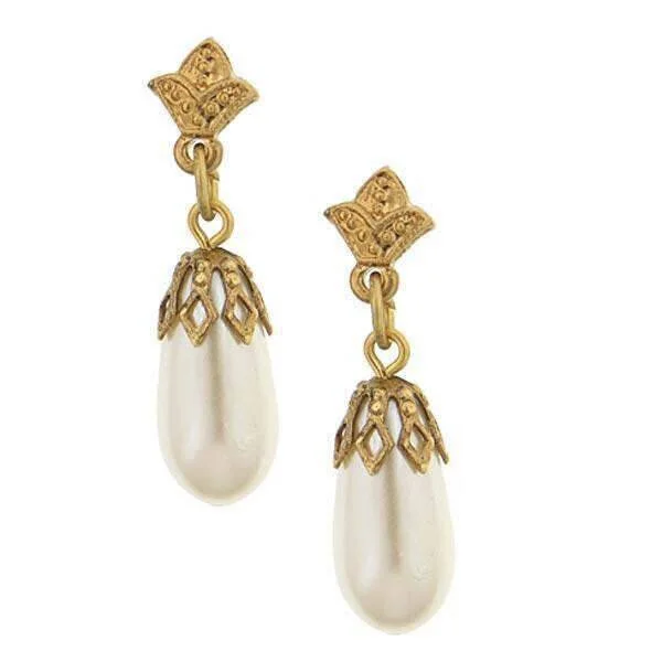 Grab Your Dream Jewelry At The Lowest Prices 1928 Jewelry Classic Estate Faux Pearl Drop Earrings