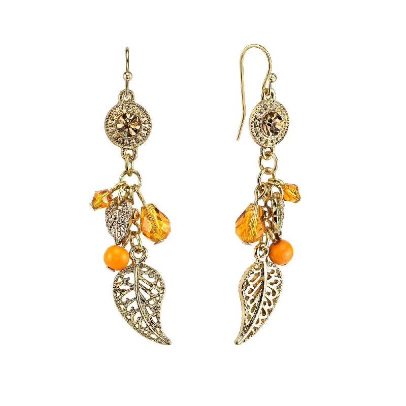 Dainty And Elegant Jewelry Now At Reduced Prices 2028 Jewelry Filigree Leaf And Beads Dangle Earrings