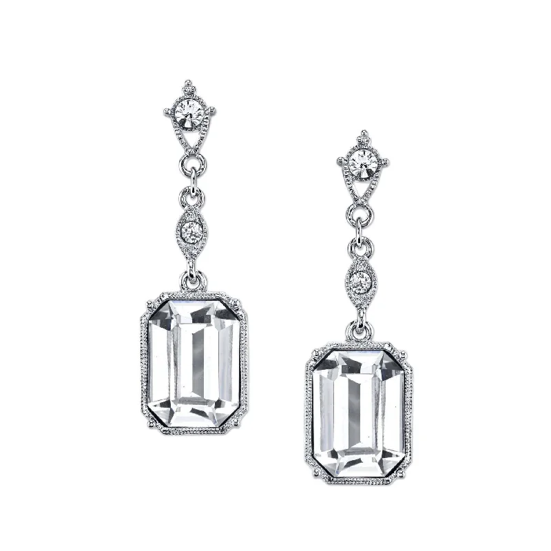 Flash Sale On Stunning Jewelry – Don't Miss Out 2028 Jewelry Genuine Austrian Crystal Octagon Drop Earrings