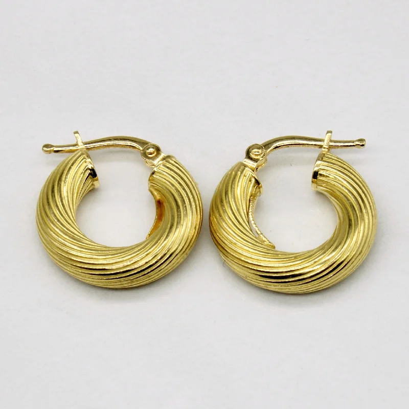 Timeless Elegance At Unbelievable Discounts 'Birks' Italian made 18k Yellow Gold Hoop Earrings