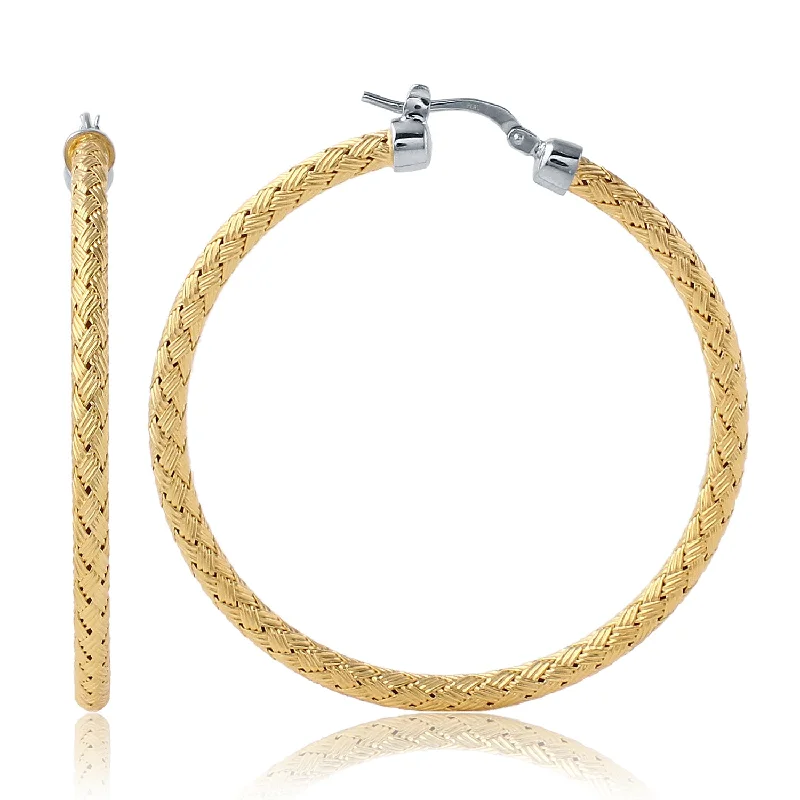 Exclusive Jewelry Sale – Sparkle For Less 3mm Mesh Round Hoops