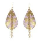 Shop Jewelry That Shines Without The High Price Champagne Medium Teardrop Earrings with Chain