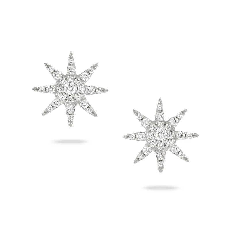 Shop Stylish Jewelry Now And Save Big 18K WG Diamond Star Earrings