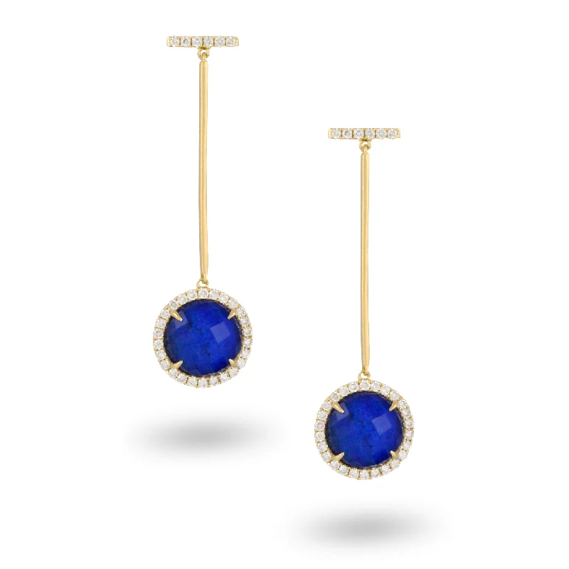 Personalized Jewelry Sale – Meaningful Gifts At Great Prices Diamond & Blue Lapis Drop Earrings