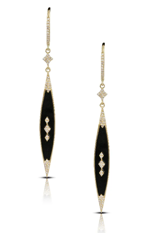 Discounted Jewelry For A Glamorous Look Diamond Onyx Earrings