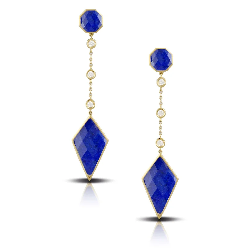 Seasonal Jewelry Deals – Elevate Your Style Doves - 18K Diamond & Lapis Earrings