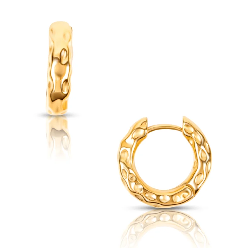 Classic And Modern Jewelry Styles On Sale Ellie Vail - Blakely Hammered Mini Hoop Earring