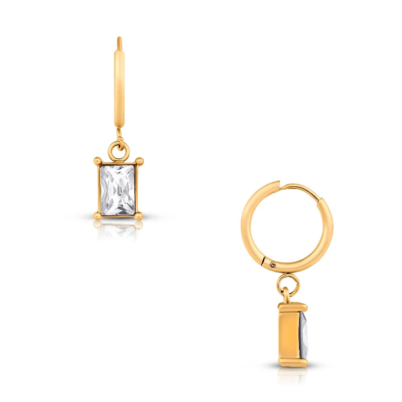 Shine In Style – Shop Jewelry Discounts Today Ellie Vail - Chantel Baguette Huggie Hoop Earring