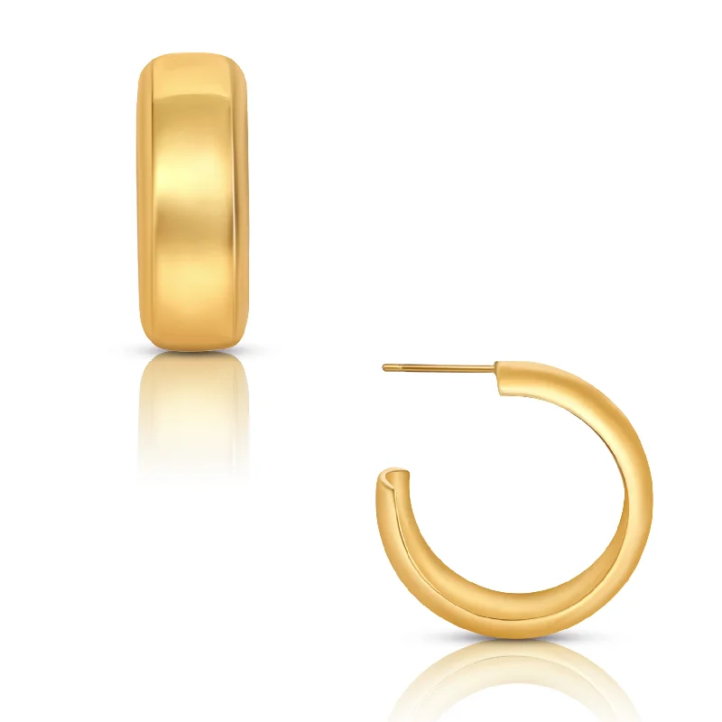 Affordable Gold-Plated Jewelry For Modern Fashion Ellie Vail - Cosa Medium Hoop Earring