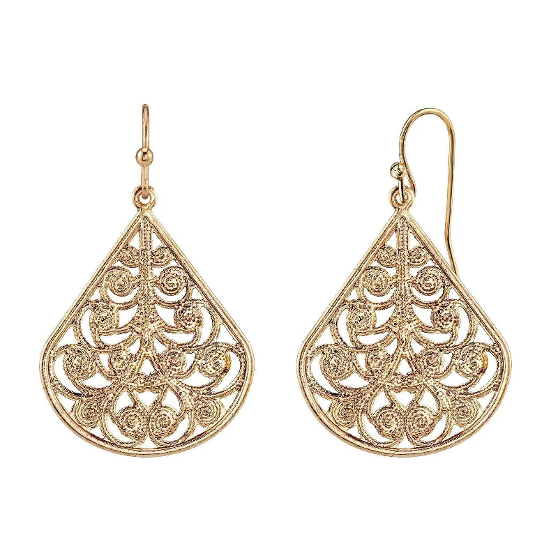 Sparkle For Less – Shop Jewelry Deals Now 1928 Jewelry Filigree Teardrop Earrings