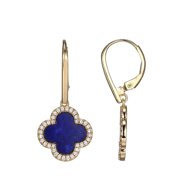 Exclusive Jewelry Bundles At Discounted Prices Lapis & Crystal Clover Earrings