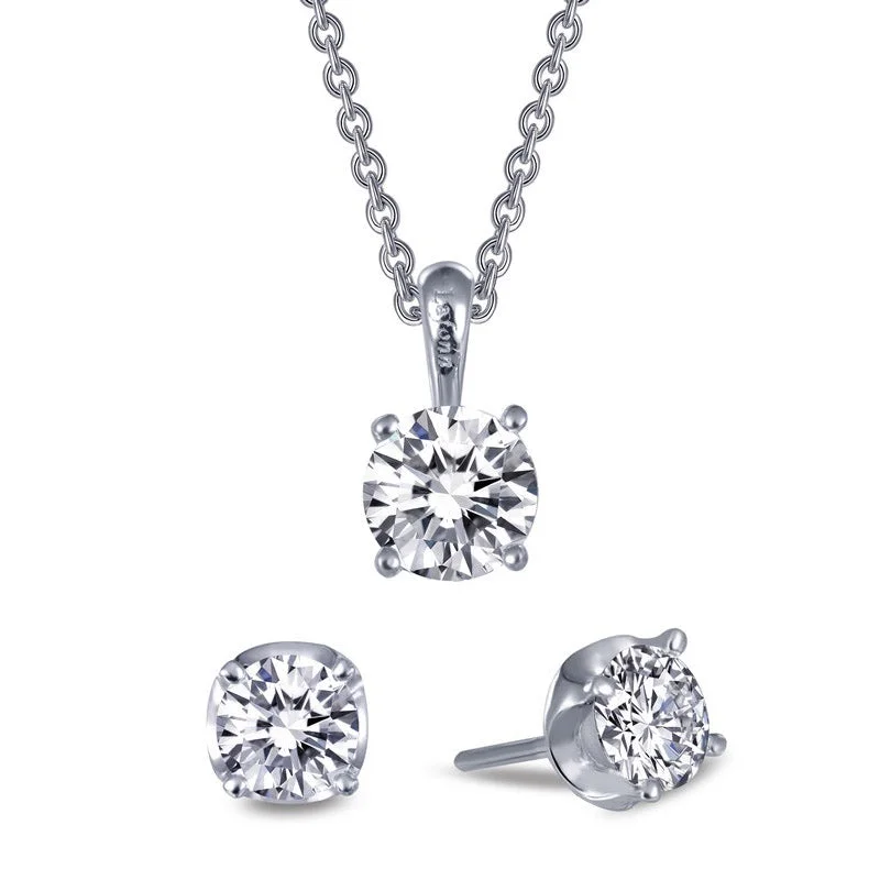 Fine Jewelry, Limited-Time Offers Available Lassaire Diamond Studs and Necklace