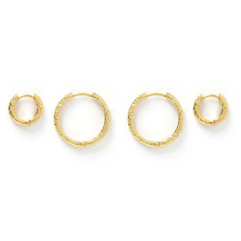 Elegant Necklaces And Bracelets At Limited-Time Offers Little Hoop Earring Stack - Gold