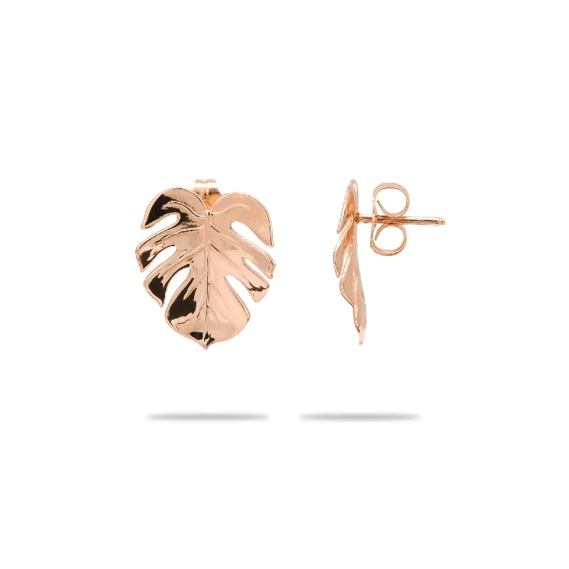 Dazzling Deals On Necklaces, Bracelets, And More Monstera Earrings in Rose Gold - 15mm