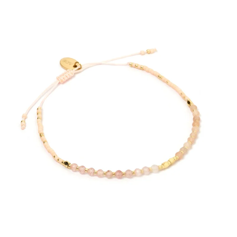 The Perfect Jewelry Piece At The Perfect Price Pia Crystal Beaded Bracelet - Rose Quartz