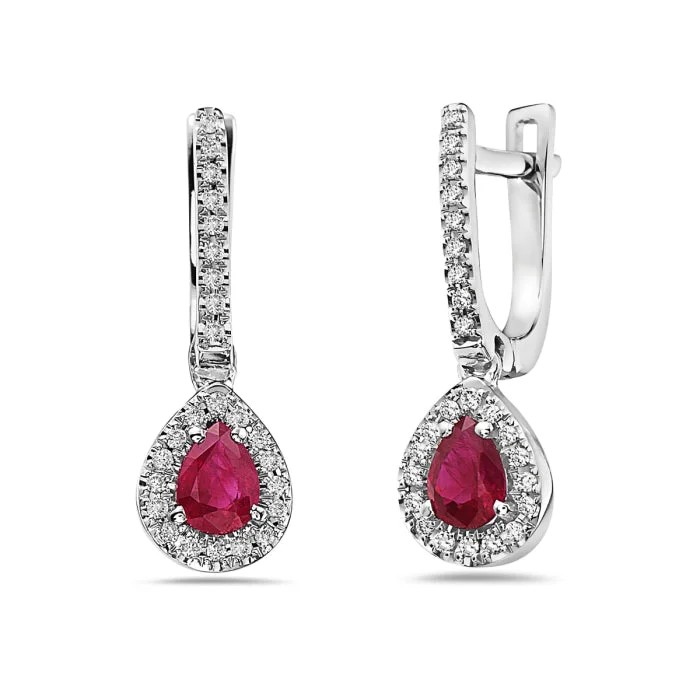 Exclusive Jewelry Bundles At Discounted Rates Ruby and Diamond Teardrop Earrings