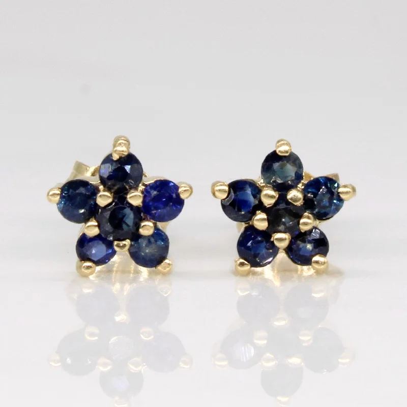 Limited-Stock Jewelry Sale – Once It's Gone, It's Gone Sapphire Flower Earrings | 0.36ctw |