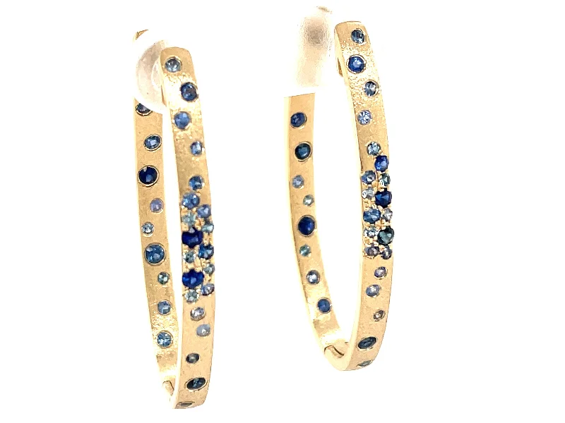 Best-Selling Jewelry Now Available At Special Deals Sapphire Oval Hoop Earrings