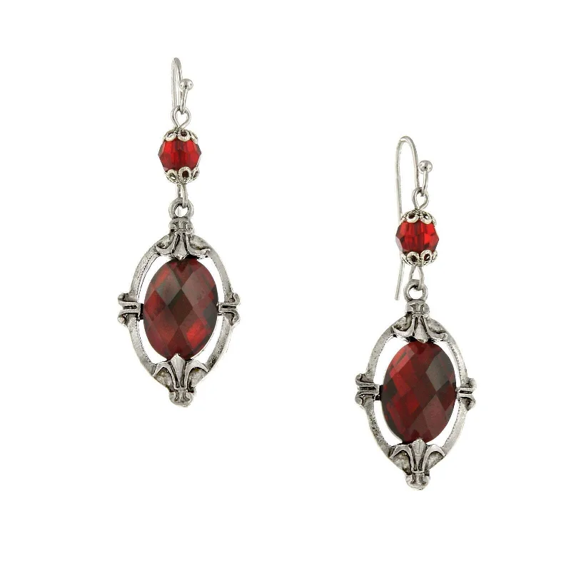 Celebrate Every Occasion With Sparkling Savings 2028 Jewelry Siam Red Oval Drop Earrings