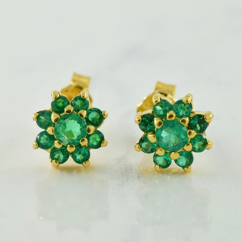 Must-Have Jewelry At Unbelievable Discounts Synthetic Emerald Earrings | 0.50ctw |