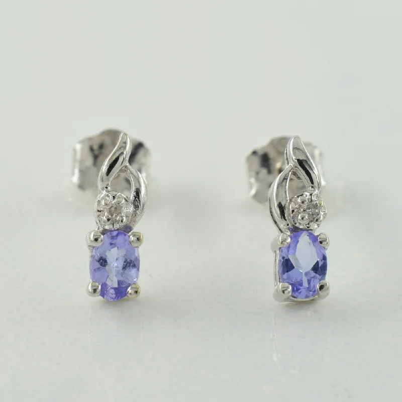 Chic And Stylish Jewelry At Discounted Prices Tanzanite & Diamond Earrings | 0.20ctw, 0.005ctw |