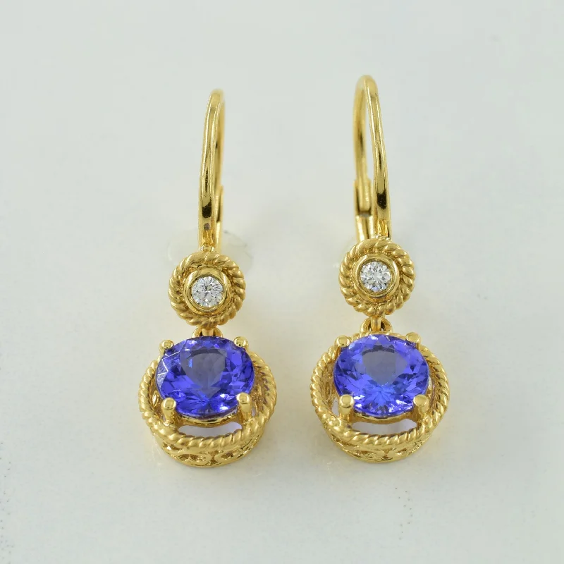 Jewelry Flash Sale – Stylish Designs At Unbeatable Rates Tanzanite & Diamond Earrings | 1.50ctw, 0.06ctw |