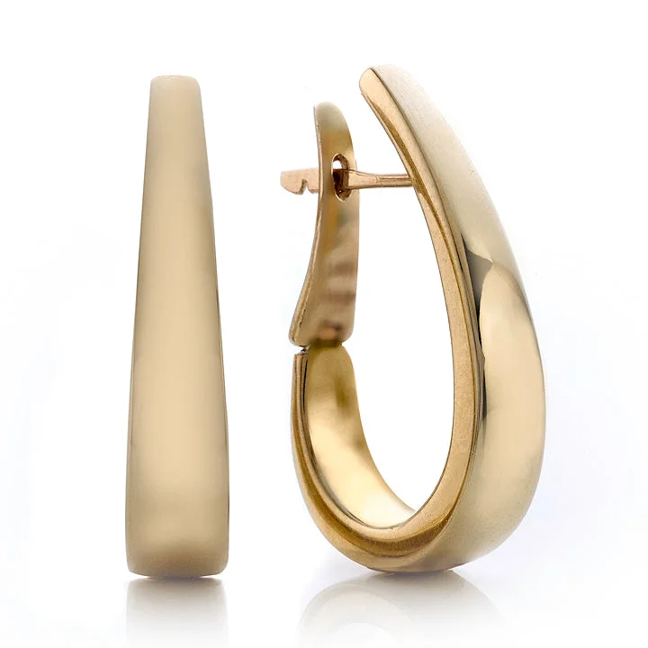 Luxury Jewelry At Unbeatable Discounts Tapered Gold Hoop Earrings