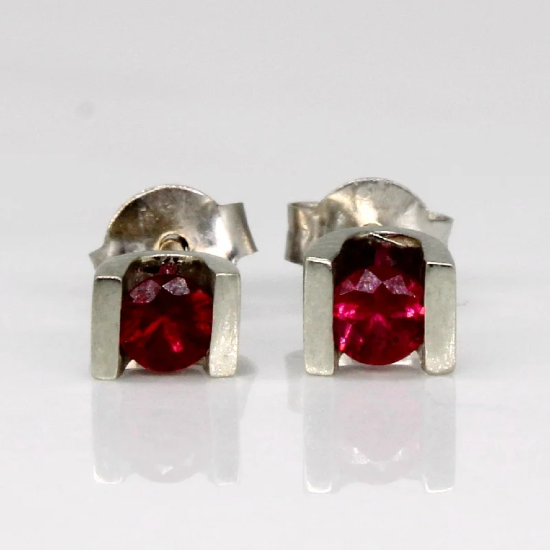 Stunning Jewelry At A Fraction Of The Price Tension Set Ruby Earrings | 0.22ctw |