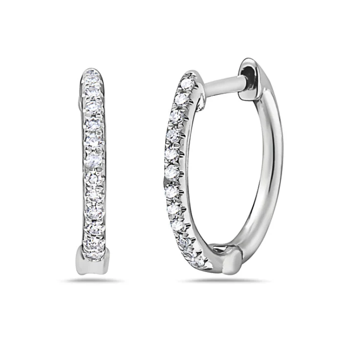 Buy More, Save More On Stunning Jewelry Designs White Gold Diamond Hoop Earrings