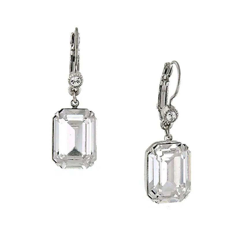 Get The Sparkle You Love At Prices You Adore 1928 Bridal Genuine Austrian Crystal Square Drop Earrings