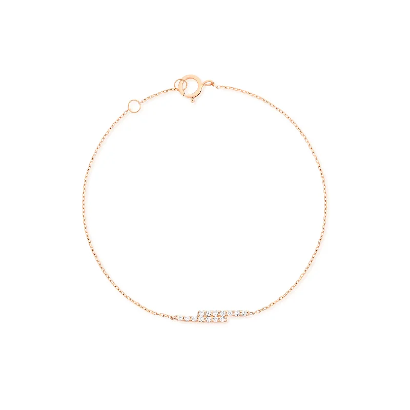 Seasonal Jewelry Sale – Upgrade Your Style Today When Lightning Strikes 18K Rose Gold Bracelet w. Diamonds