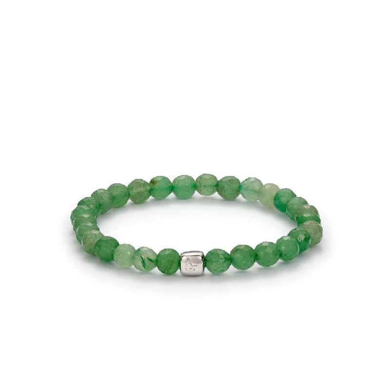 Last Chance To Shop High-End Jewelry At Markdown Prices ColorUp Aventurine (6mm) Silver Bracelet w. Quartz